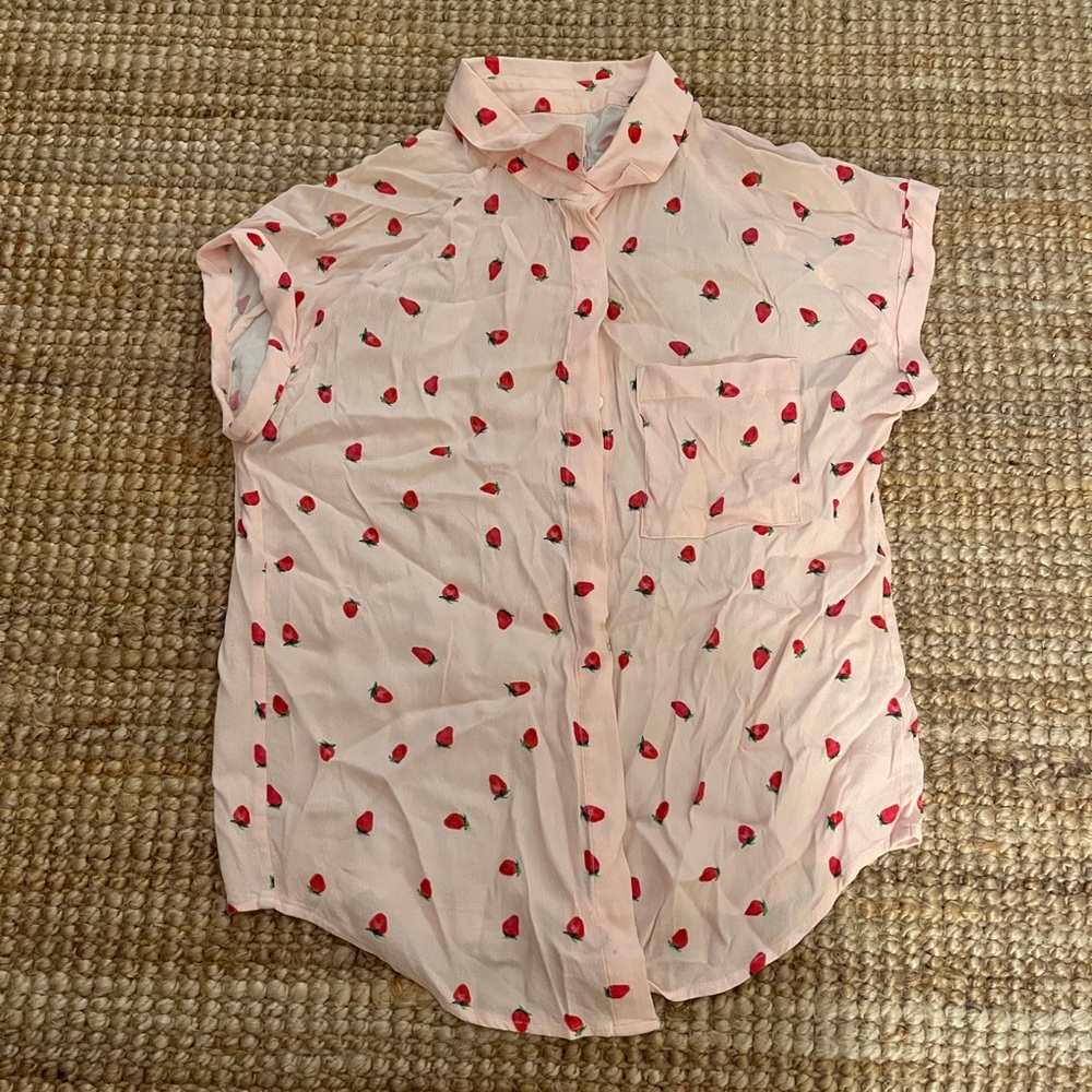 Rails Strawberry Button Down Shirt